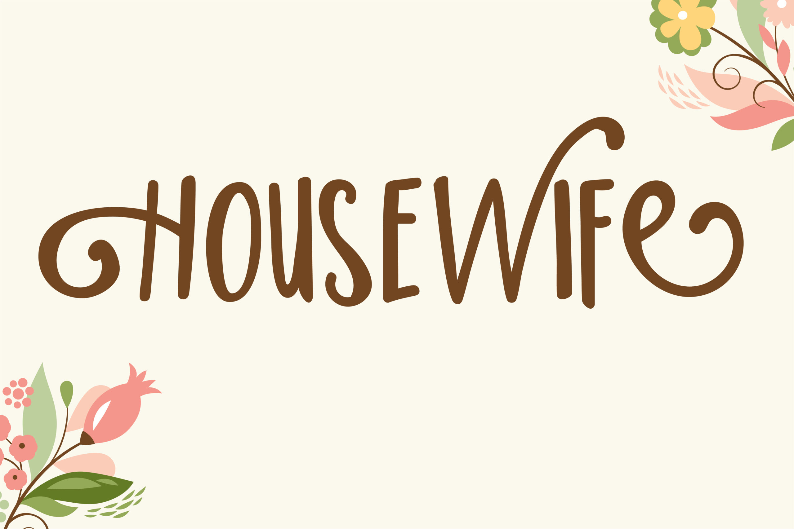 Housewife Font Poster 1