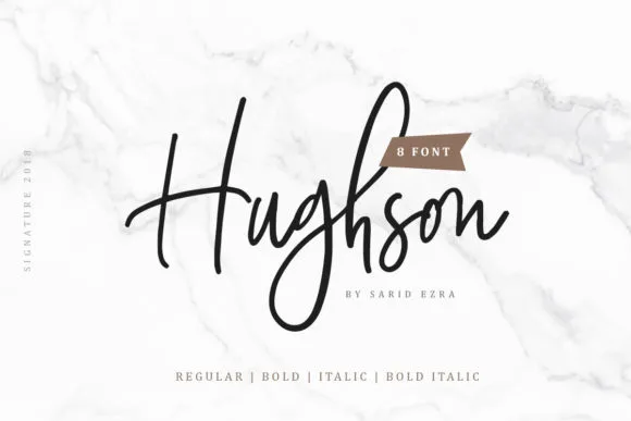 Hughson Family Font Hughson Family Font Poster 1