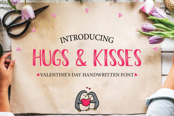 Hugs & Kisses Font Poster 1