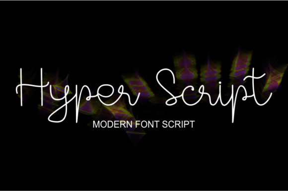 Hyper Script Font Poster 1