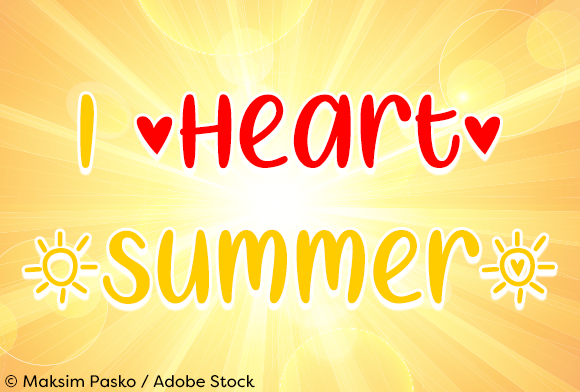 I Heart Summer Font Poster 1