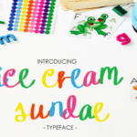 Ice Cream Sundae Font Poster 1