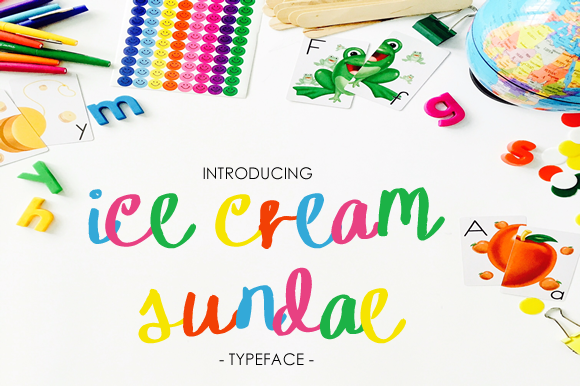 Ice Cream Sundae Font Poster 1