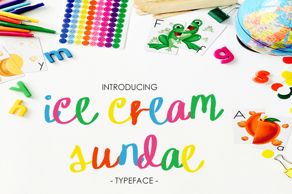 Ice Cream Sundae Font Ice Cream Sundae Font Poster 1
