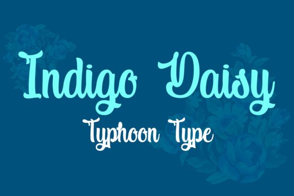 Indigo Daisy Font Poster 1