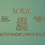 Ink Blank Font Poster 5