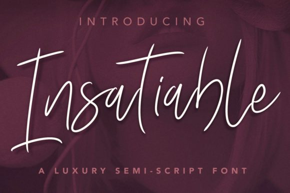 Insatiable Script Font Poster 1