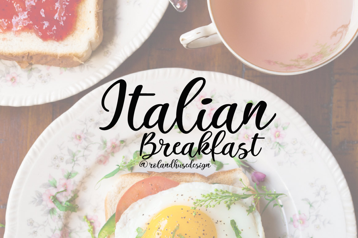 Italian Breakfast Font Poster 1