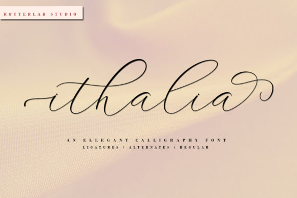 Ithalia Script Font Poster 1