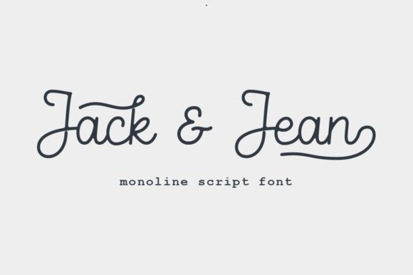 Jack & Jean Script Font Poster 1