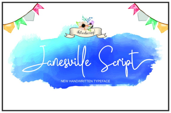 Janesville Script Font Poster 1