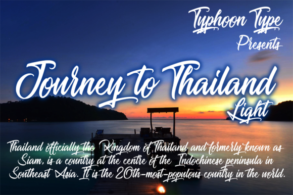 Journey to Thailand Light Font Poster 1