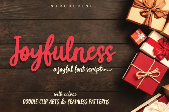 Joyfulness Script Font Joyfulness Script Font Poster 1