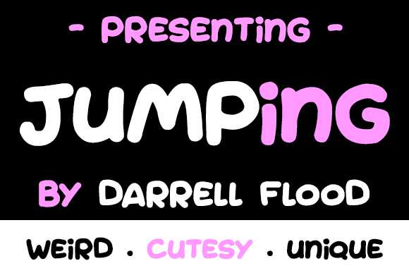 Jumping Font Poster 1