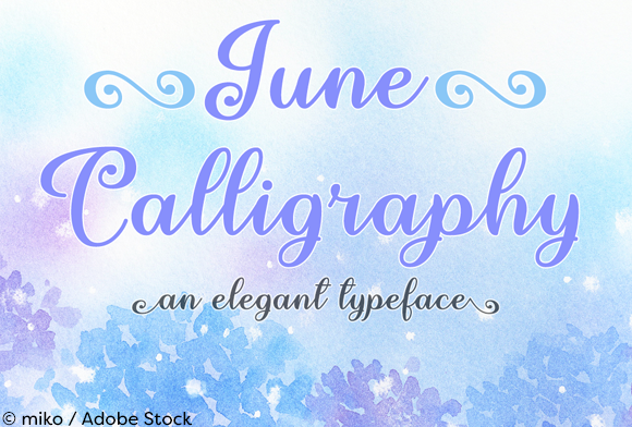 June Calligraphy Font Poster 1