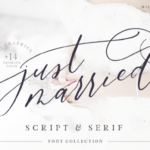 Just Married Duo Font Poster 1