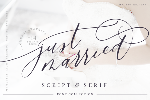 Just Married Duo Font Poster 1