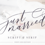 Just Married Duo Font Poster 10