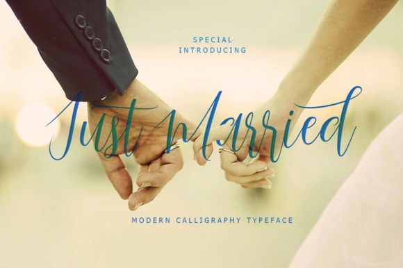 Just Married Script Font Poster 1
