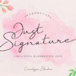 Just Signature Font Poster 1