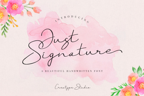 Just Signature Font Poster 1