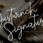 Justwinch Signature Font Poster 1