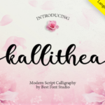 Kallithea Script Font Poster 1