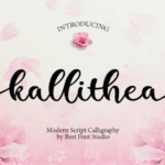 Kallithea Script Font Poster 11