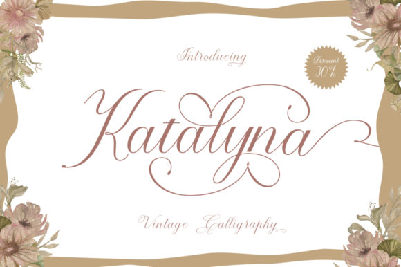 Katalyna Script Font Poster 1