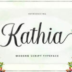 Kathia Script Font Poster 1