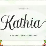 Kathia Script Font Poster 1