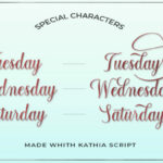 Kathia Script Font Poster 5