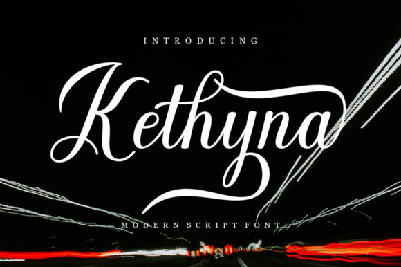 Kathyna Script Font Poster 1