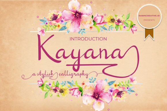 Kayana Script Font Poster 1
