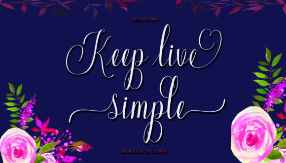 Keep Live Simple Font Poster 1