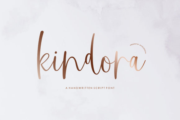 Kindora Script Font Poster 1