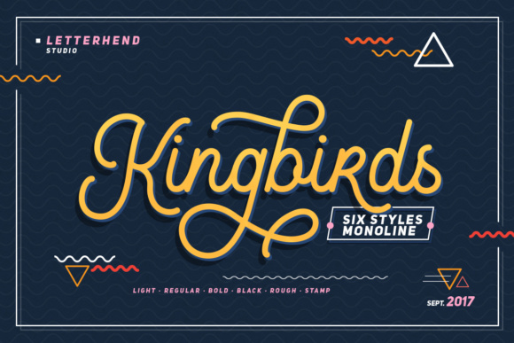 Kingbirds Script Font Poster 1