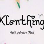 Klenthing Font Poster 1