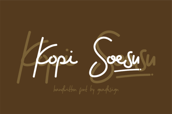 Kopi Soesu Font Poster 1