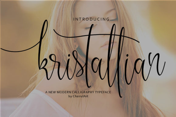 Kristallian Script Font Poster 1