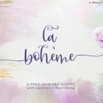 La Boheme Script Font Poster 1
