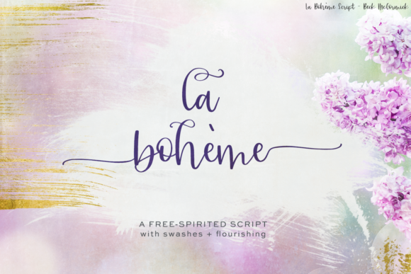 La Boheme Script Font Poster 1