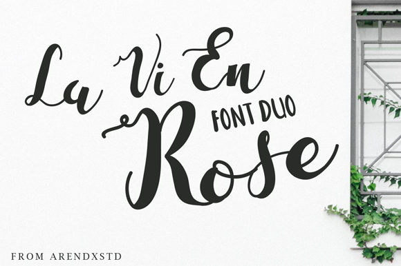 La Vi En Rose Font Poster 1