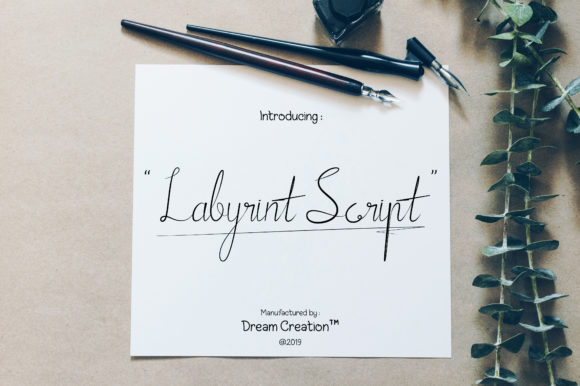 Labyrint Script Font Poster 1