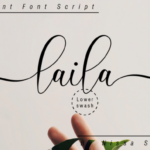 Laila Script Font Poster 10