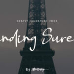 Landing Surely Font Poster 1