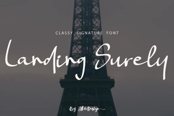 Landing Surely Font Landing Surely Font Poster 1