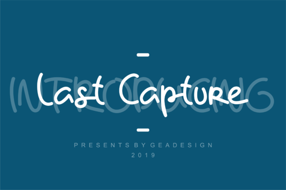 Last Capture Font Poster 1