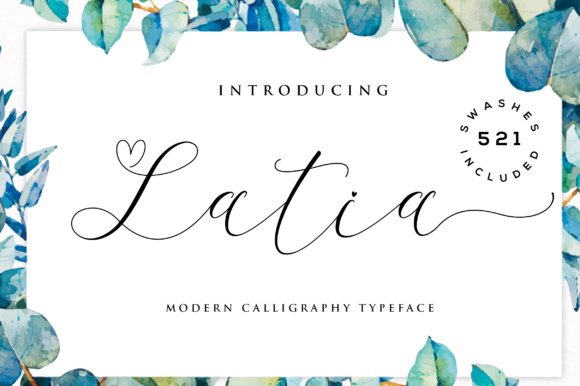 Latia Script Font Poster 1