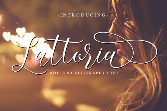 Lattoria Script Font Poster 1